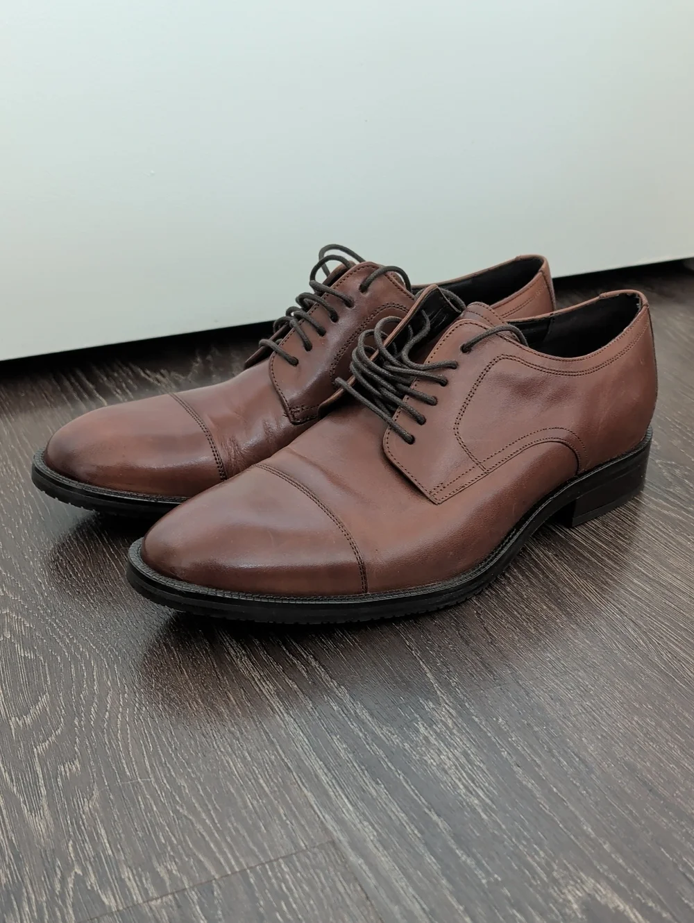 Cole Haan Brown Cap-Toe Derby Dress Shoes